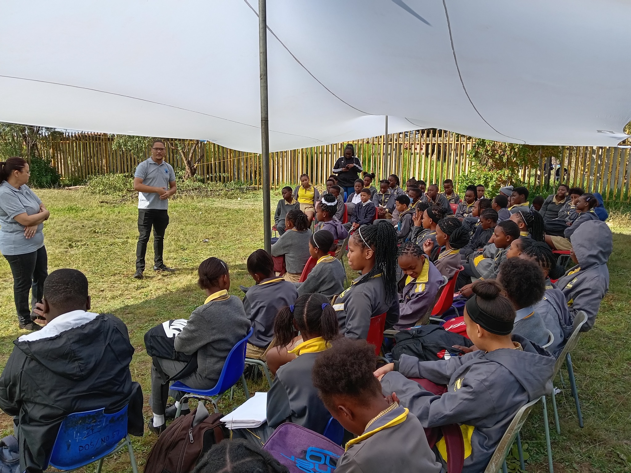 Prefects at Poseidon Primary School participating in a leadership conversation
