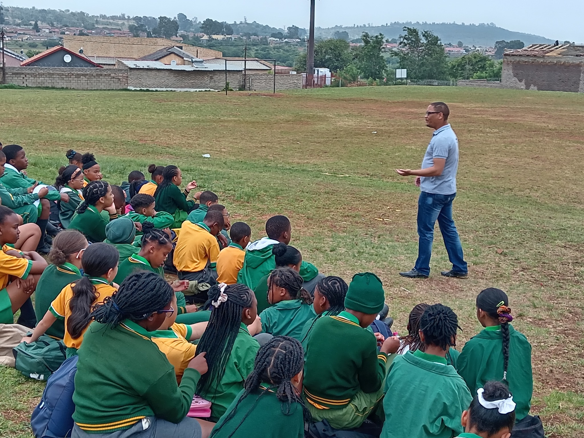 Prefects listening during a leadership and mentorship discussion at Saint George Primary School