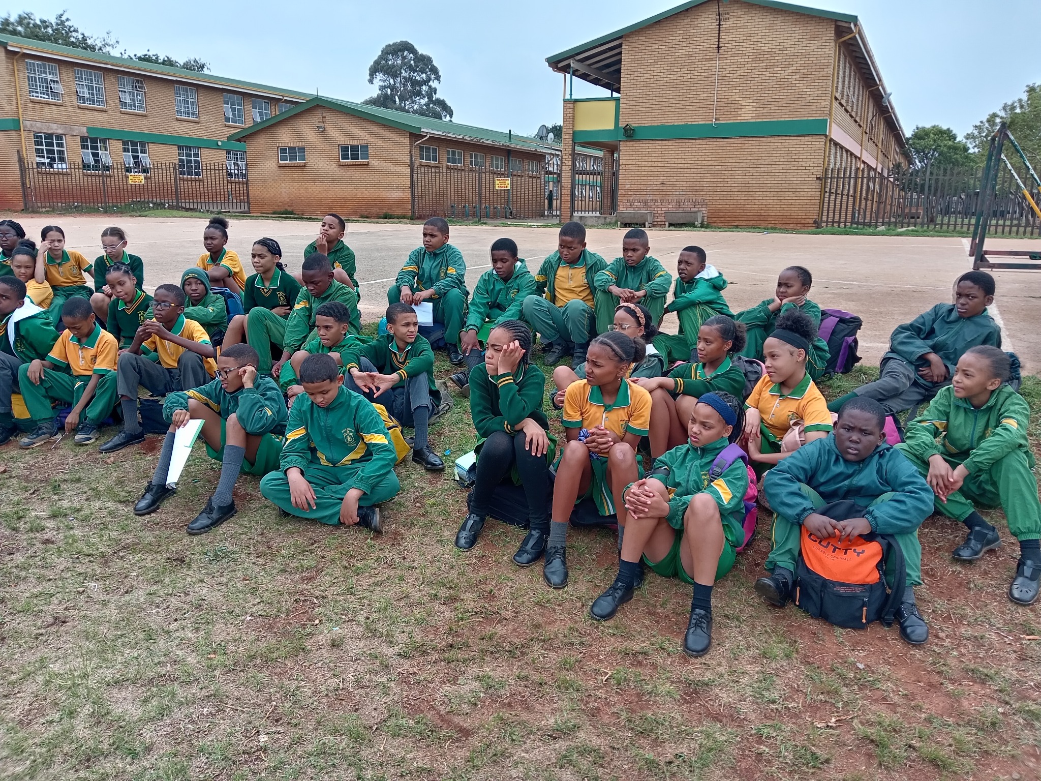 Prefects gathered at Saint George Primary School during the leadership engagement
